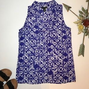 Willi Smith | blue white semi sheer